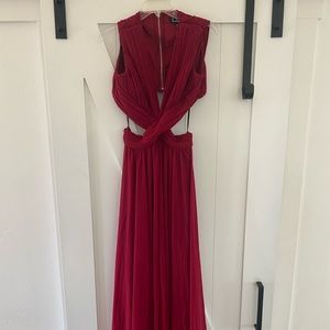 Red long dress